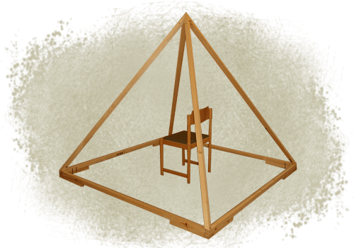 Relaxačné pyramídy so skeletovou konštrukciou 